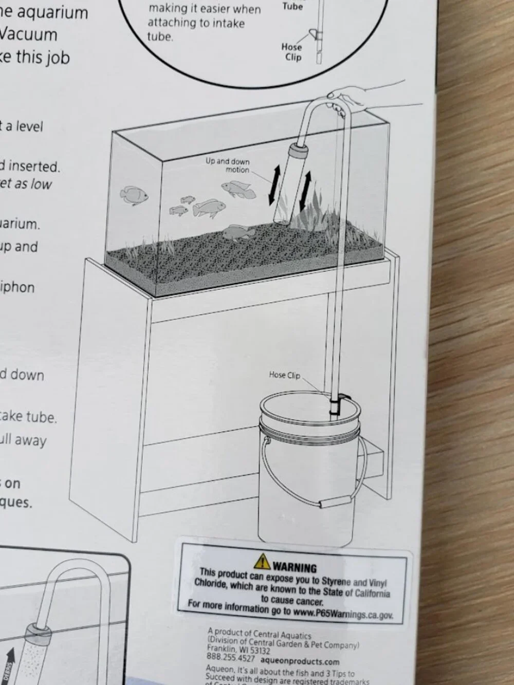 New Aqueon Aquarium Fish Tank Siphon Vacuum Gravel Cleaner Hand syphon pump hose